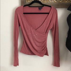Pink low cut top